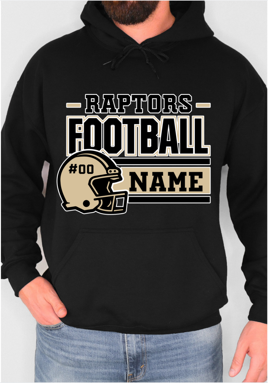 Custom Football Hoodie 1 w/Back and Sleeve Option