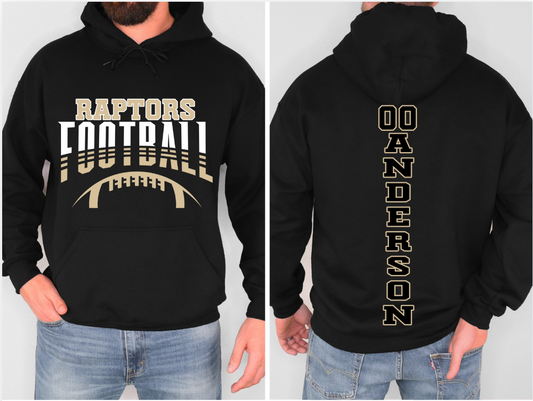 Custom Football Hoodie 2 - w/Back Option