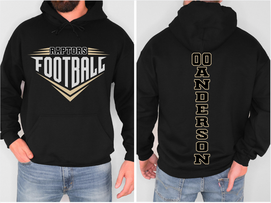 Custom Football Hoodie 3 - w/Back Option