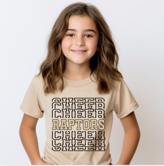 Cheer Stacked Youth Tee