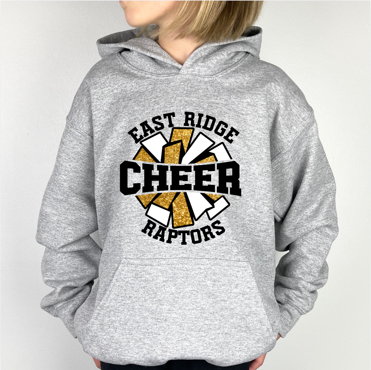 Full Pom Optional Back Design - Youth Hoodie