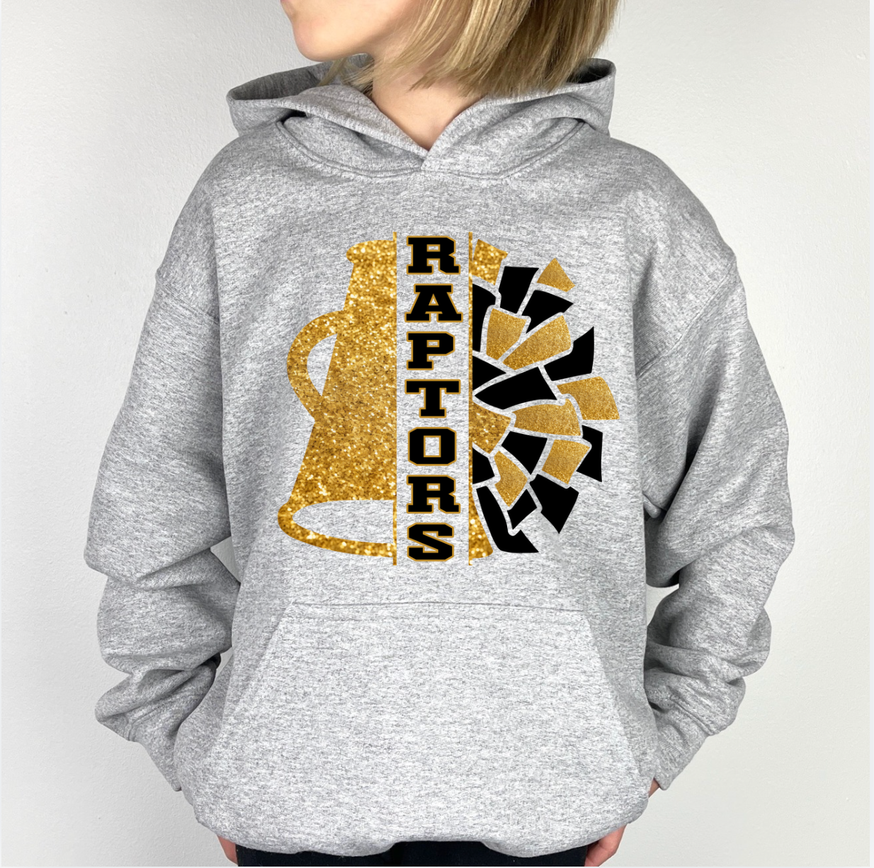 Cheer Megaphone Optional Back Design - Youth Hoodie