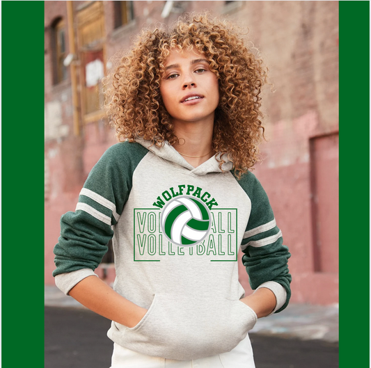 Wolfpack Volleyball Hoodie - Varsity Hoodie - Adult
