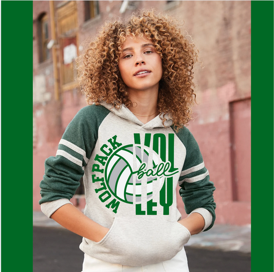 Wolfpack Volleyball Hoodie - Varsity Hoodie - Adult
