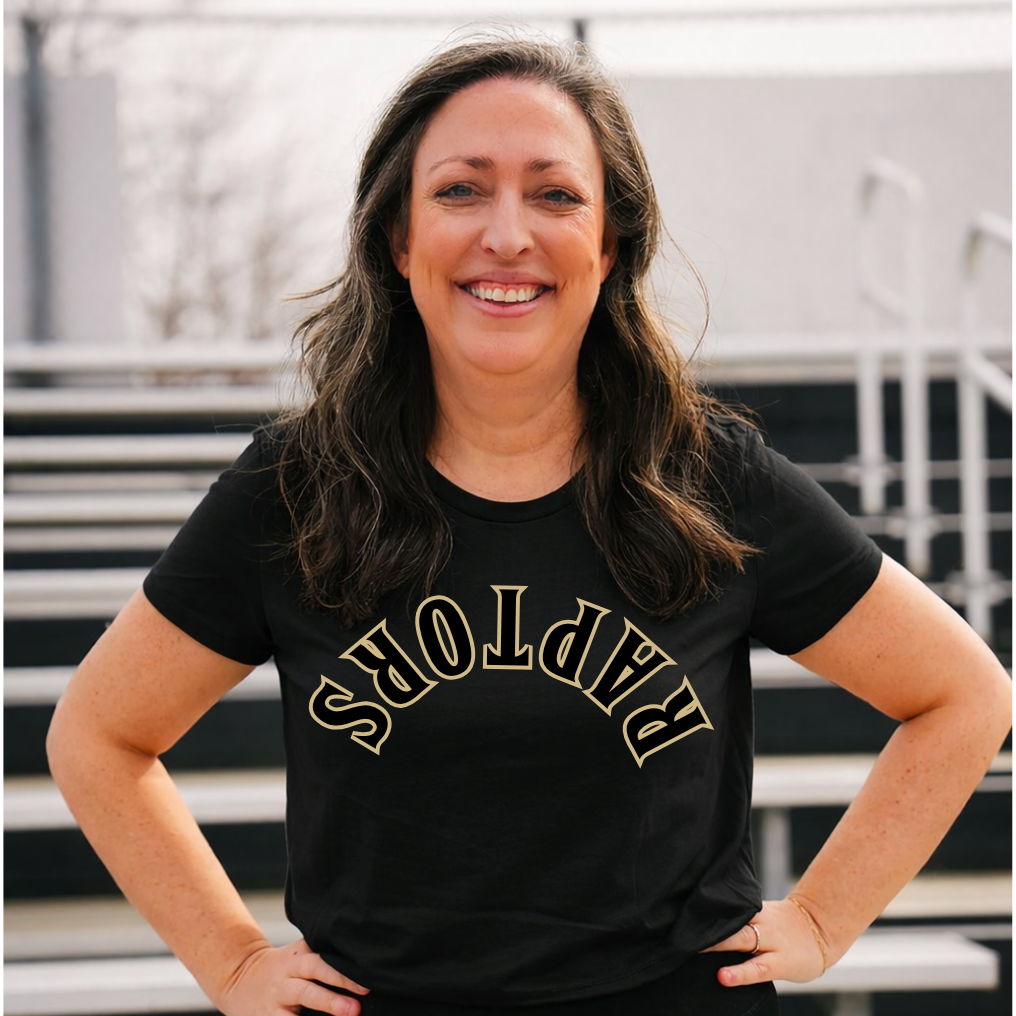 Women's Cropped Tee (Black) - Multiple Design Options