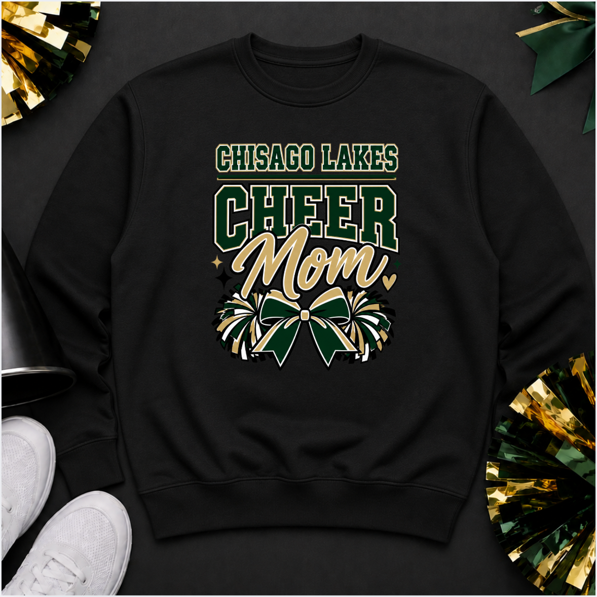 Chisago Lakes Cheer Mom Crew w/optional sleeve design