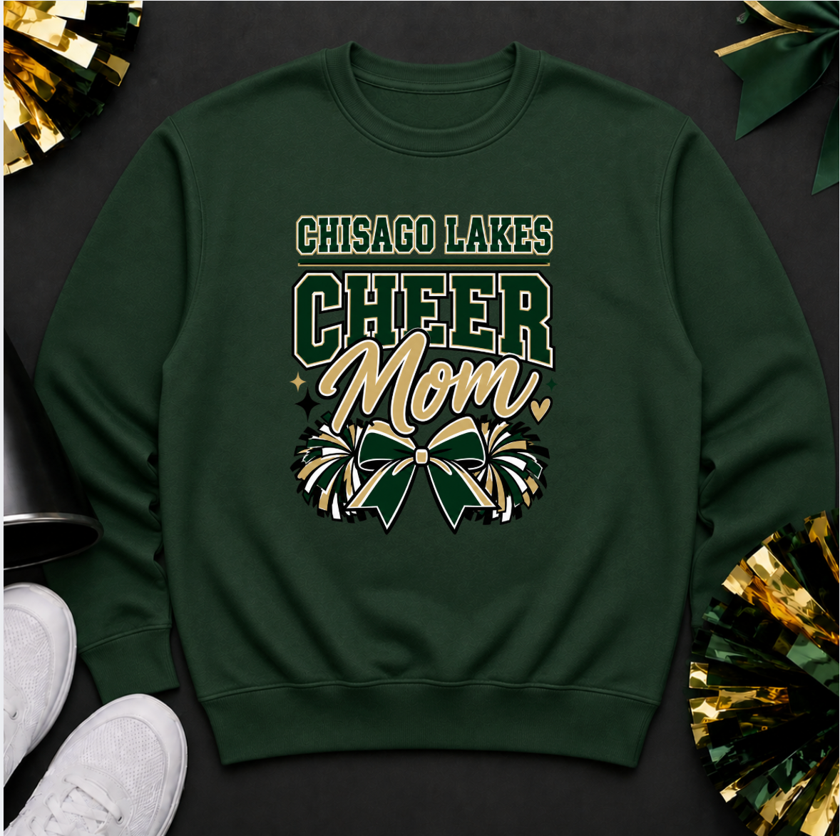 Chisago Lakes Cheer Mom Crew w/optional sleeve design