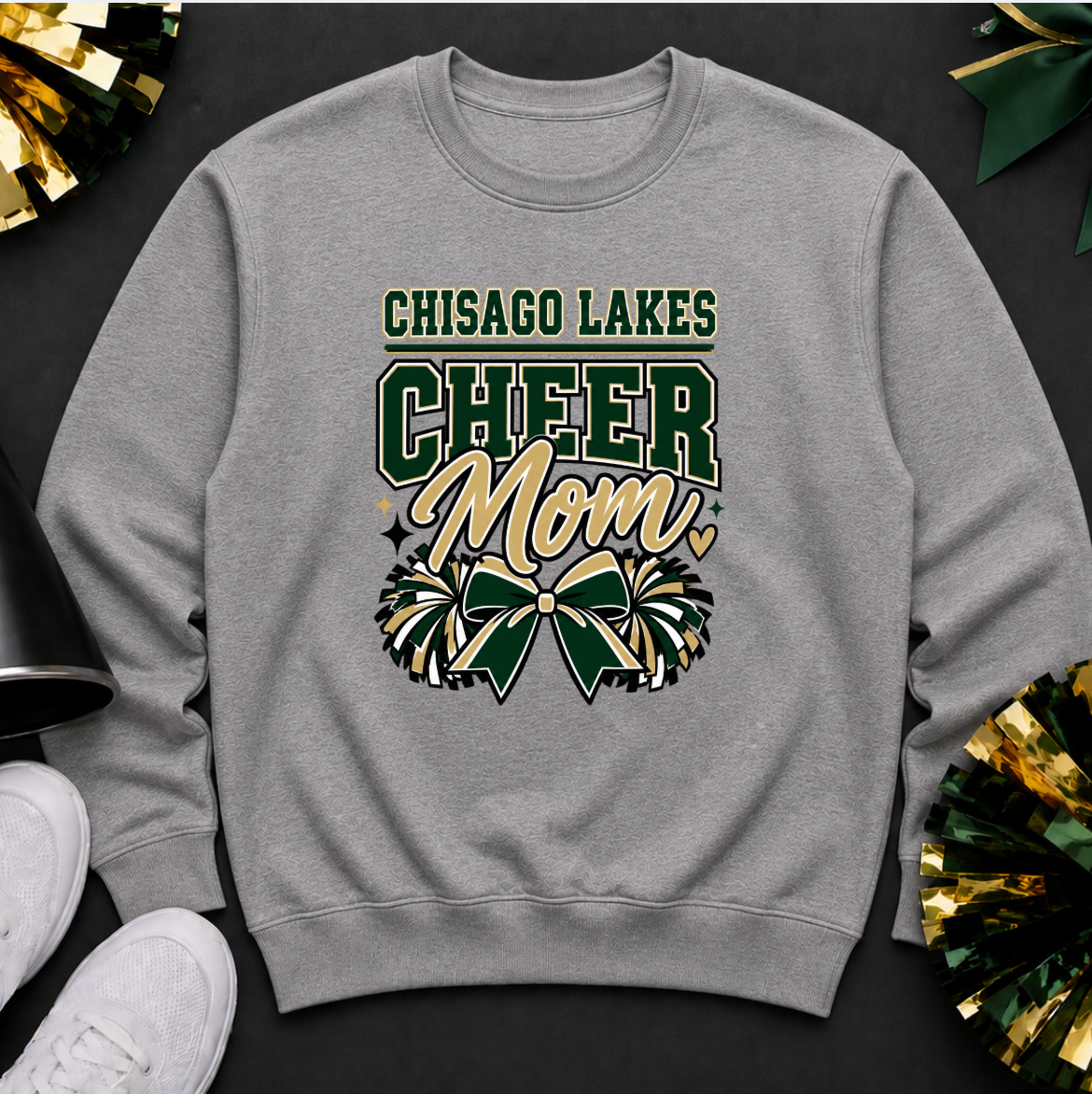 Chisago Lakes Cheer Mom Crew w/optional sleeve design