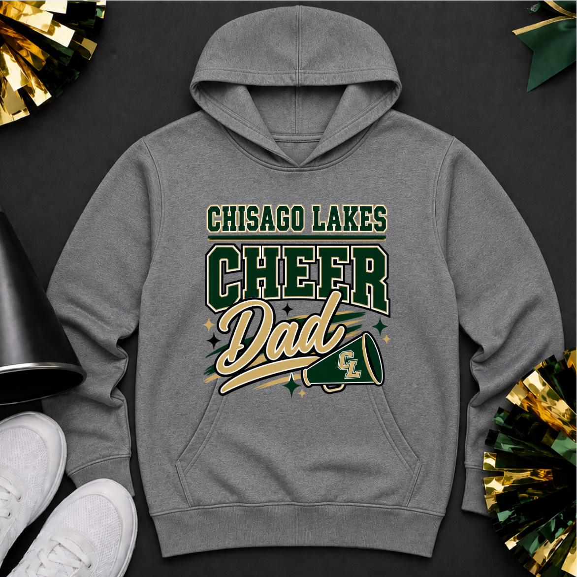 Chisago Lakes Cheer Dad Hoodie w/Optional Sleeve Design