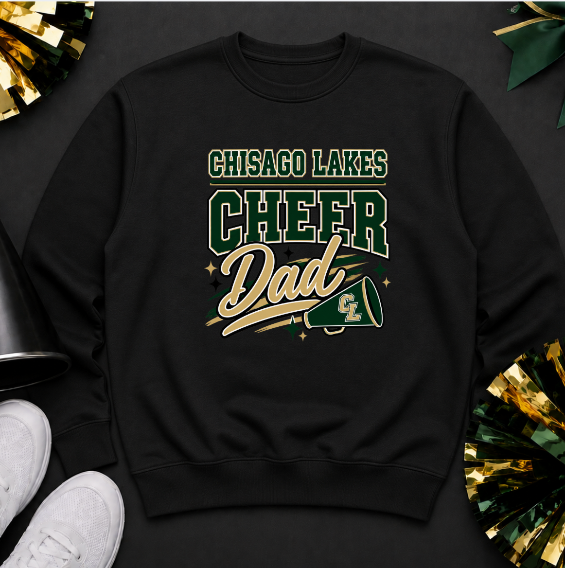 Chisago Lakes Cheer Dad Crew w/Optional Sleeve Design