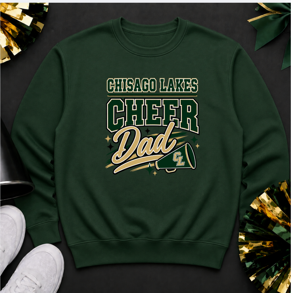Chisago Lakes Cheer Dad Crew w/Optional Sleeve Design