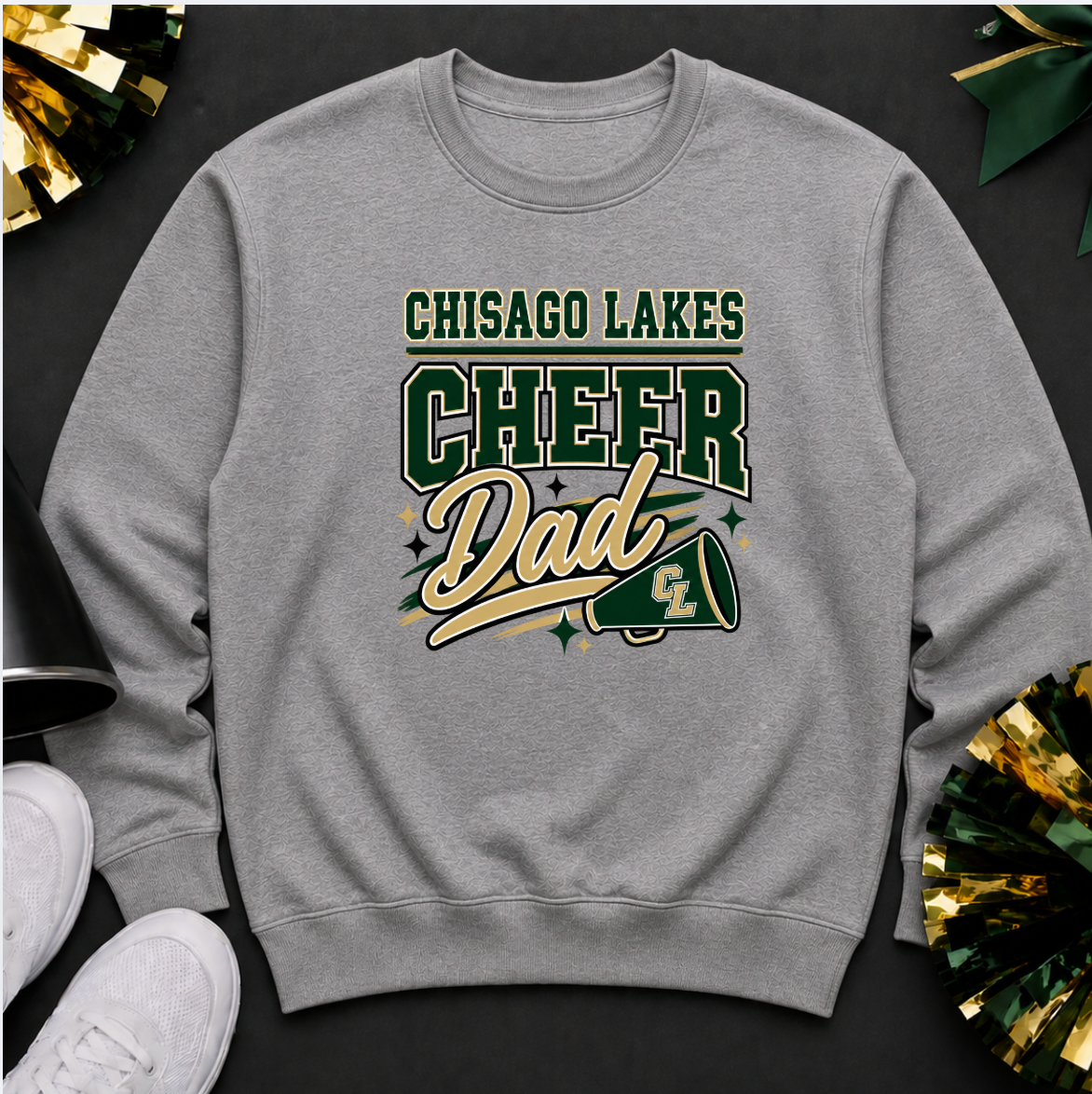 Chisago Lakes Cheer Dad Crew w/Optional Sleeve Design