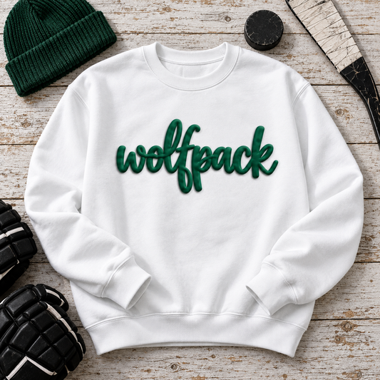 Wolfpack - White - Green Puff