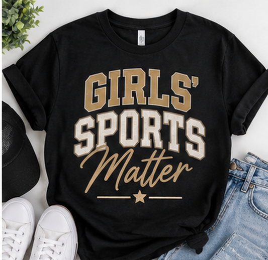 Girls Sports Matter - Black Tee